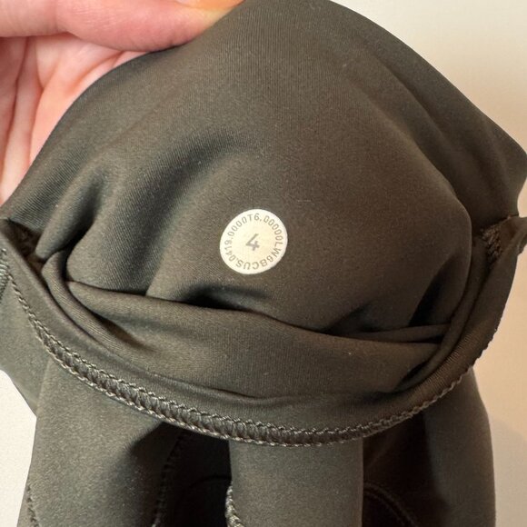 Lululemon Women Fast Free Crop W6BCUS, Dark Olive, Size 4 - Picture 8 of 8